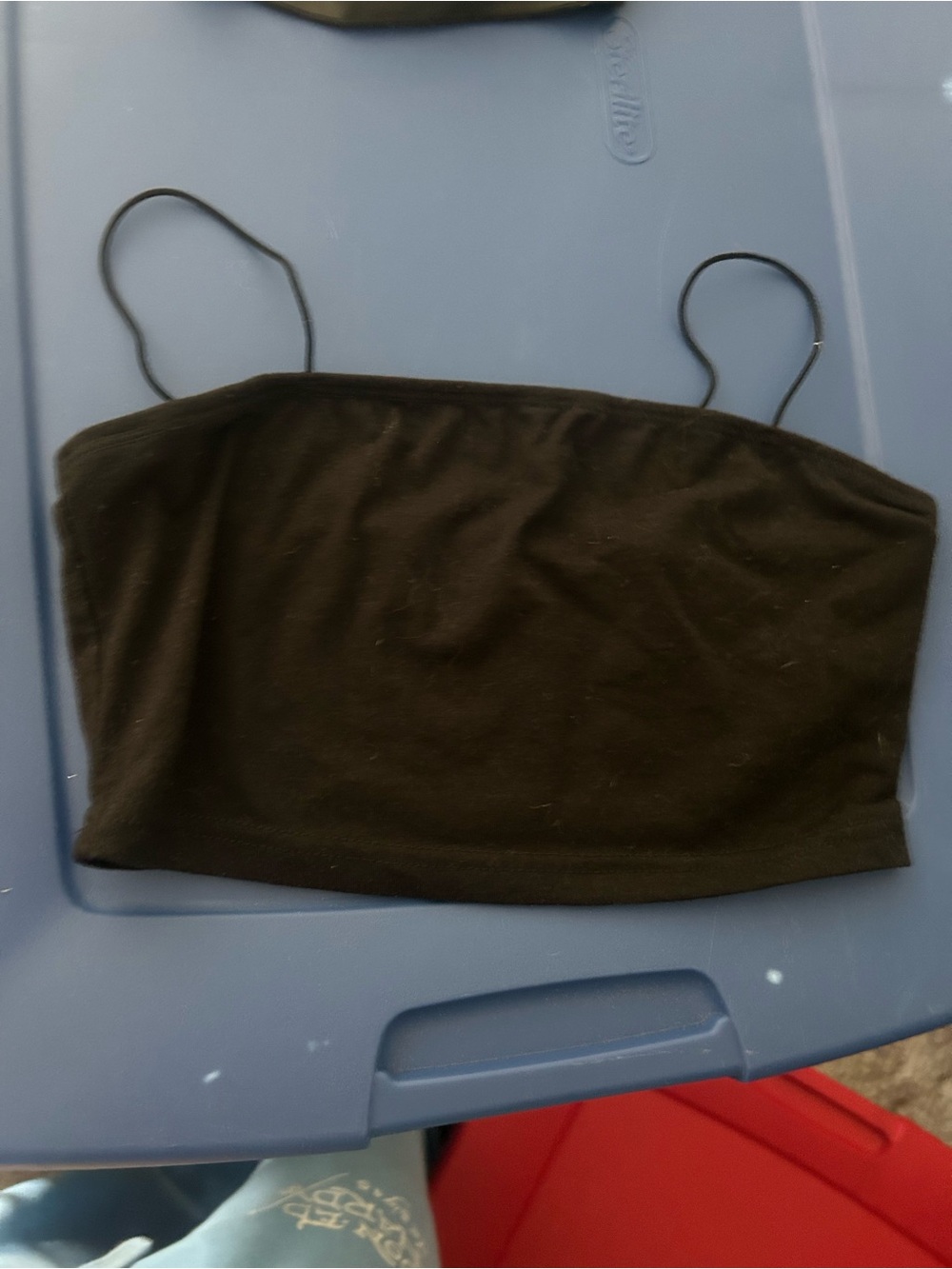 Simple Black Spaghetti Strap Tube Top
